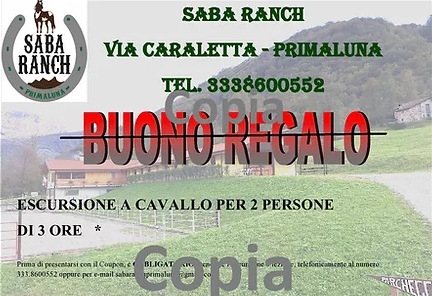 Saba Ranch buono regalo